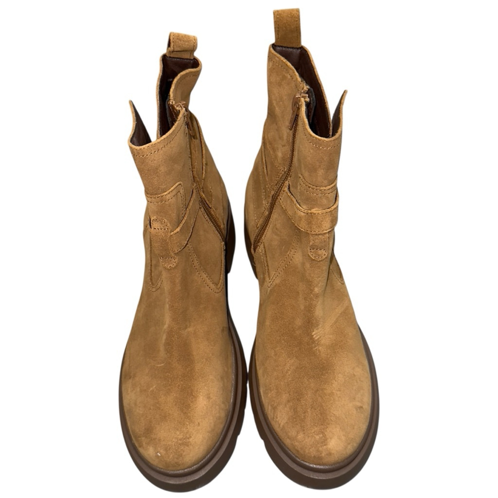 Steve Madden Womens Size 9 Brown Suede Lug Sole Platform Ankle Boots - Picture 2 of 8